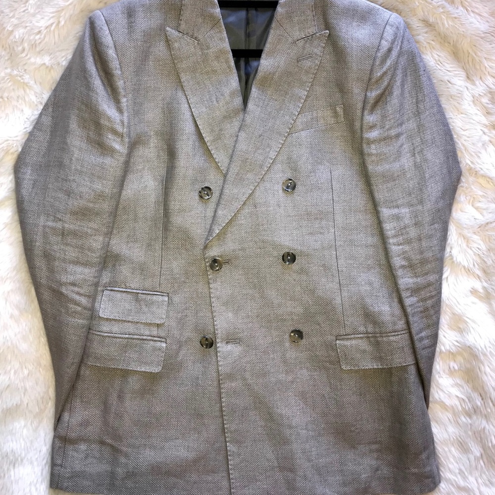 Hopper Soft Basket Linen Blazer // worn once